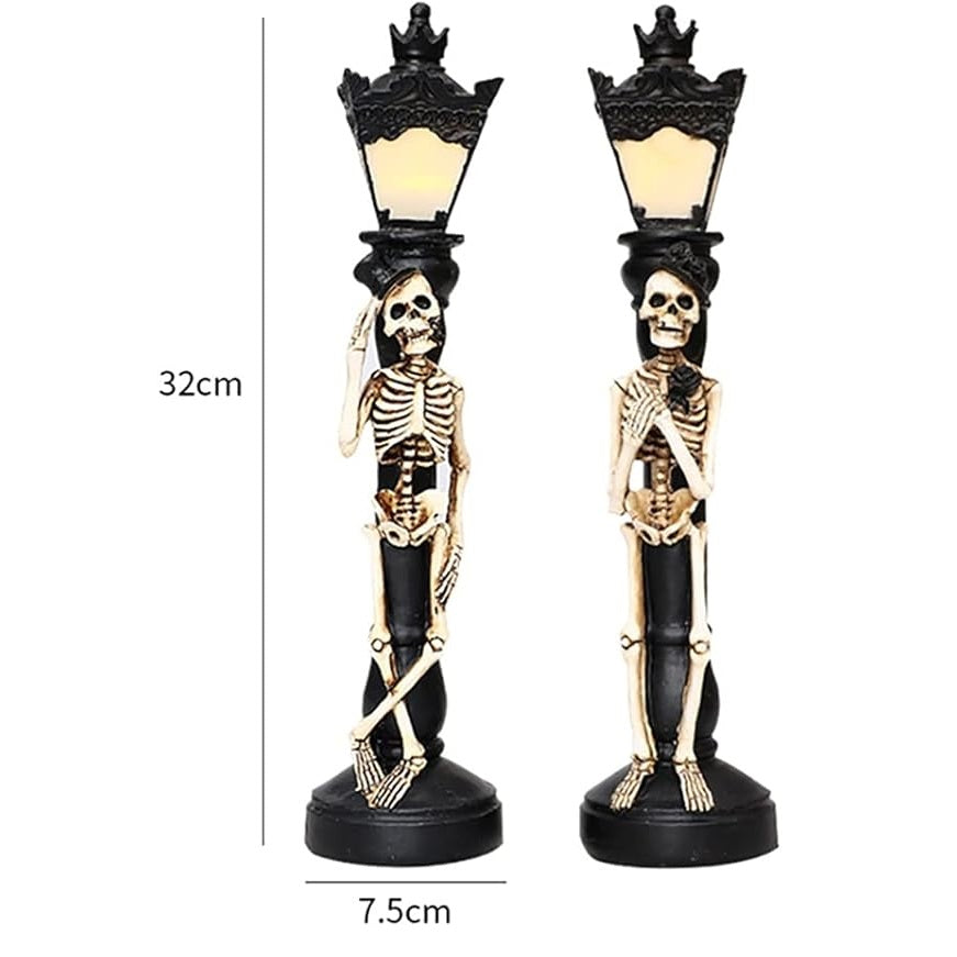 Hermoso farol esqueleto con lampara led (Hombre)