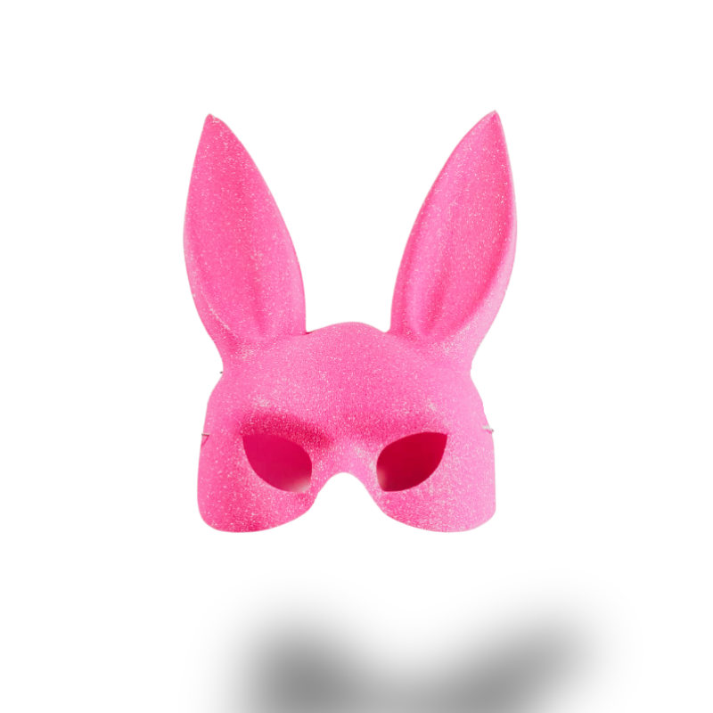 Antifaz de Conejo Perlado Rosado Encantador