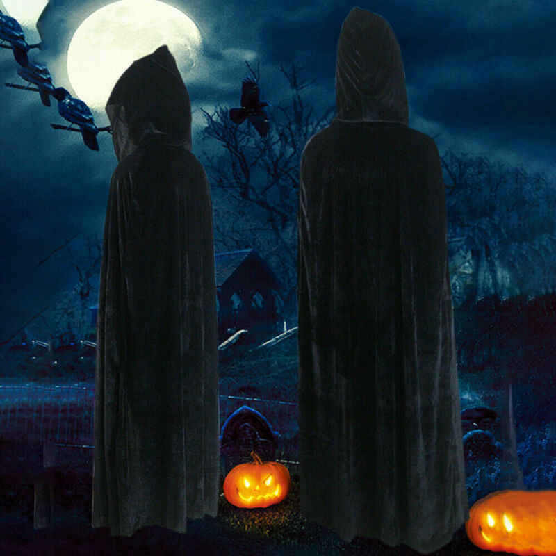 Capa de terciopelo Halloween con capucha para Adultos