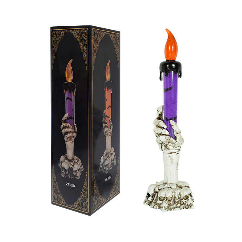 Candelabro Led Mano Huesuda (1 Vela)