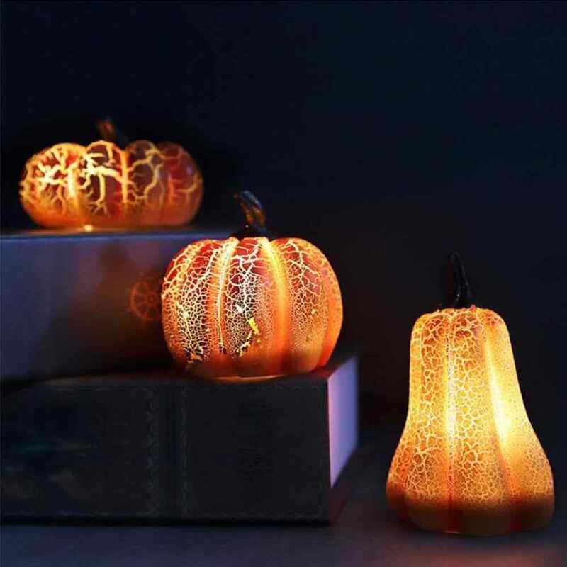 Lámpara Led De Calabaza Para Halloween, Velas Para Mesa