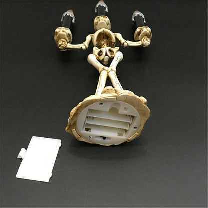 Aterrador Candelabro Led De Halloween - (3 Velas) Calaveras Humanas