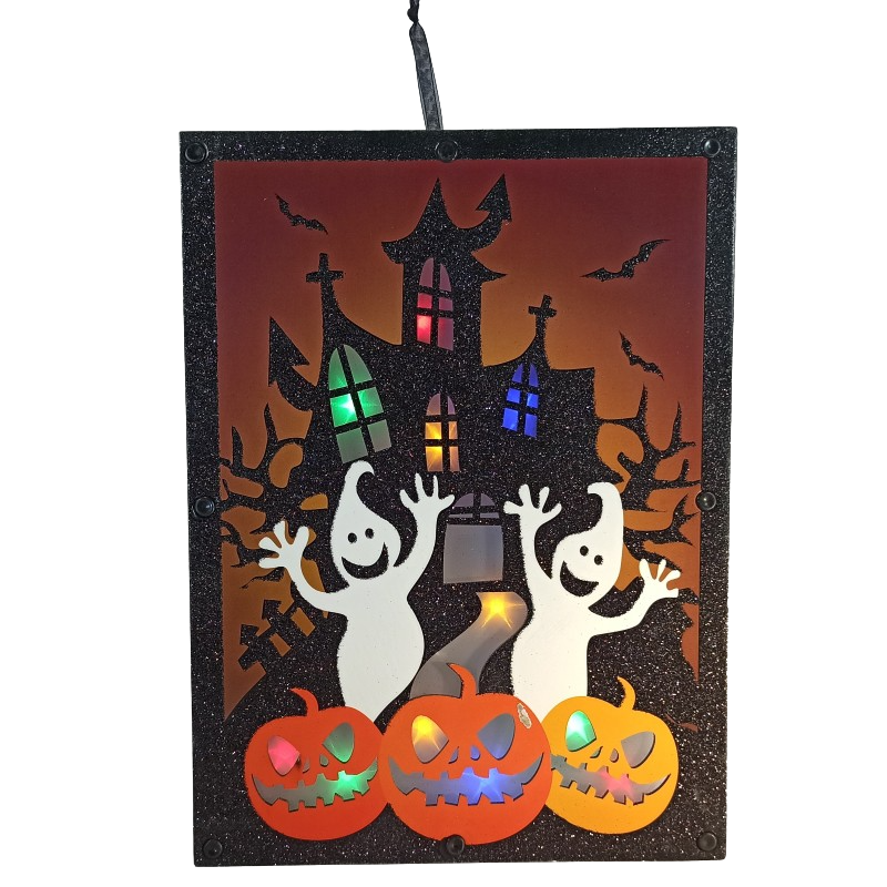 Tarjetas Dobles Led Colgante O De Sobremesa (Dos Fantasmas)