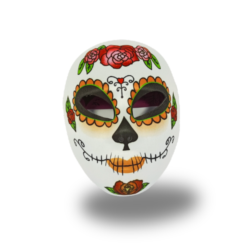 Mascara Dia de los Muertos (Mediana)