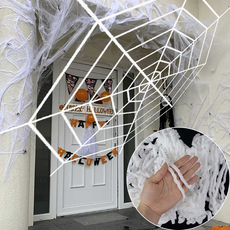Telaraña Blanca Grande (7 Feet) 214 CM