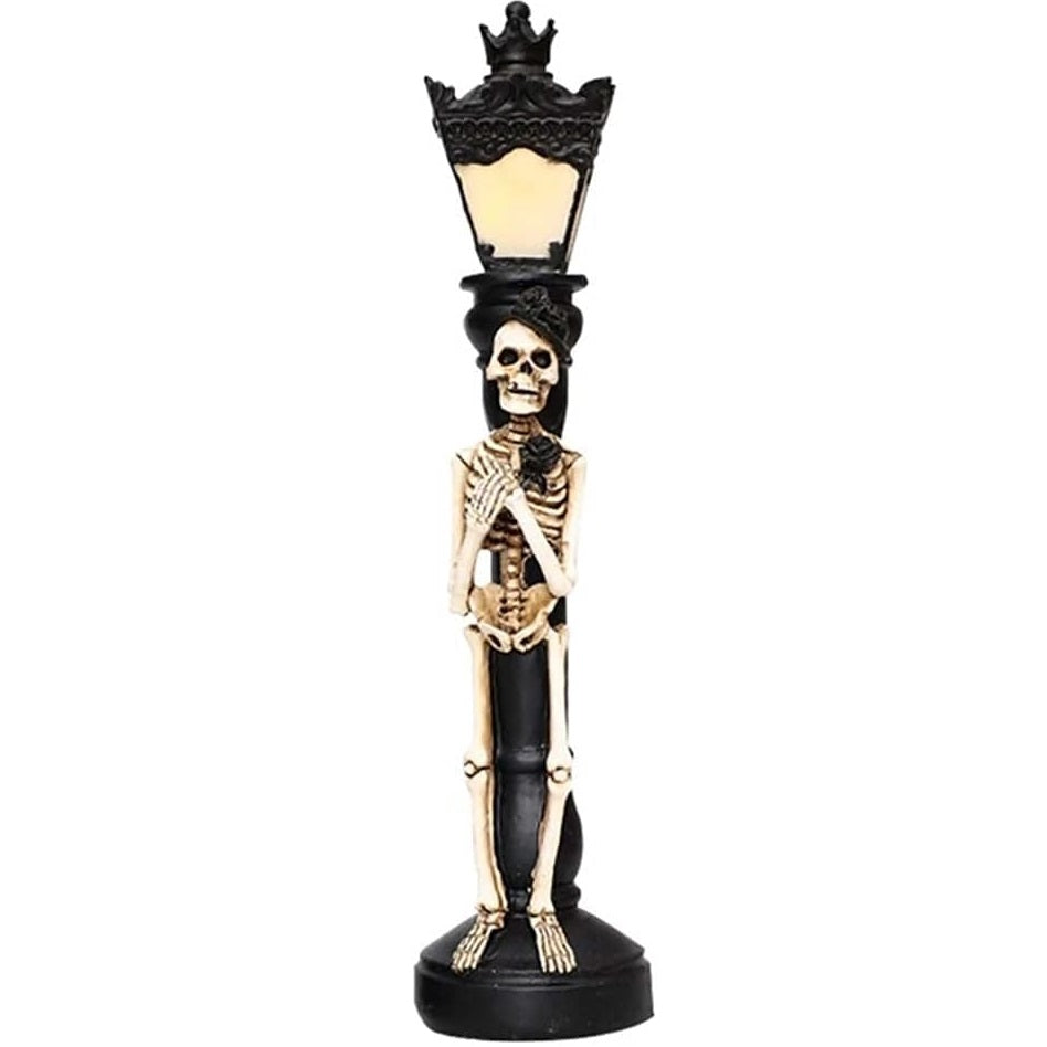 Hermoso farol esqueleto con lampara led (Mujer)