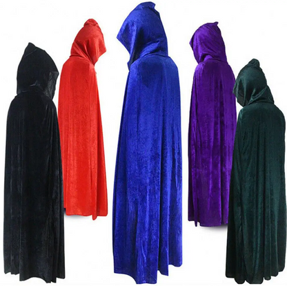Capa de terciopelo Halloween con capucha para Adultos