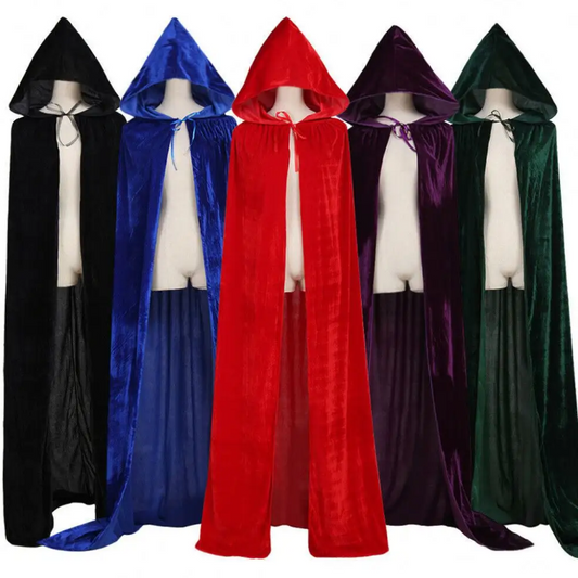 Capa de terciopelo Halloween con capucha para Adultos