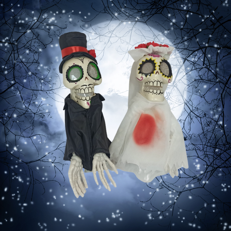 Novio calavera negra Parlante (Repite lo que dices)