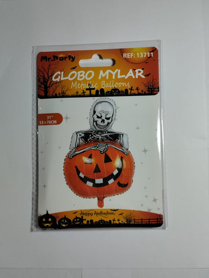 ESQUELETO CON CALABAZA