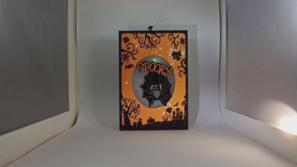 Tarjetas Dobles Led Colgante O De Sobremesa (Murciélago)